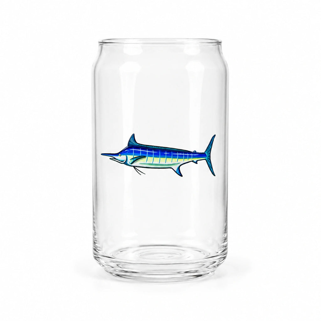 Blue Marlin Empty Glass