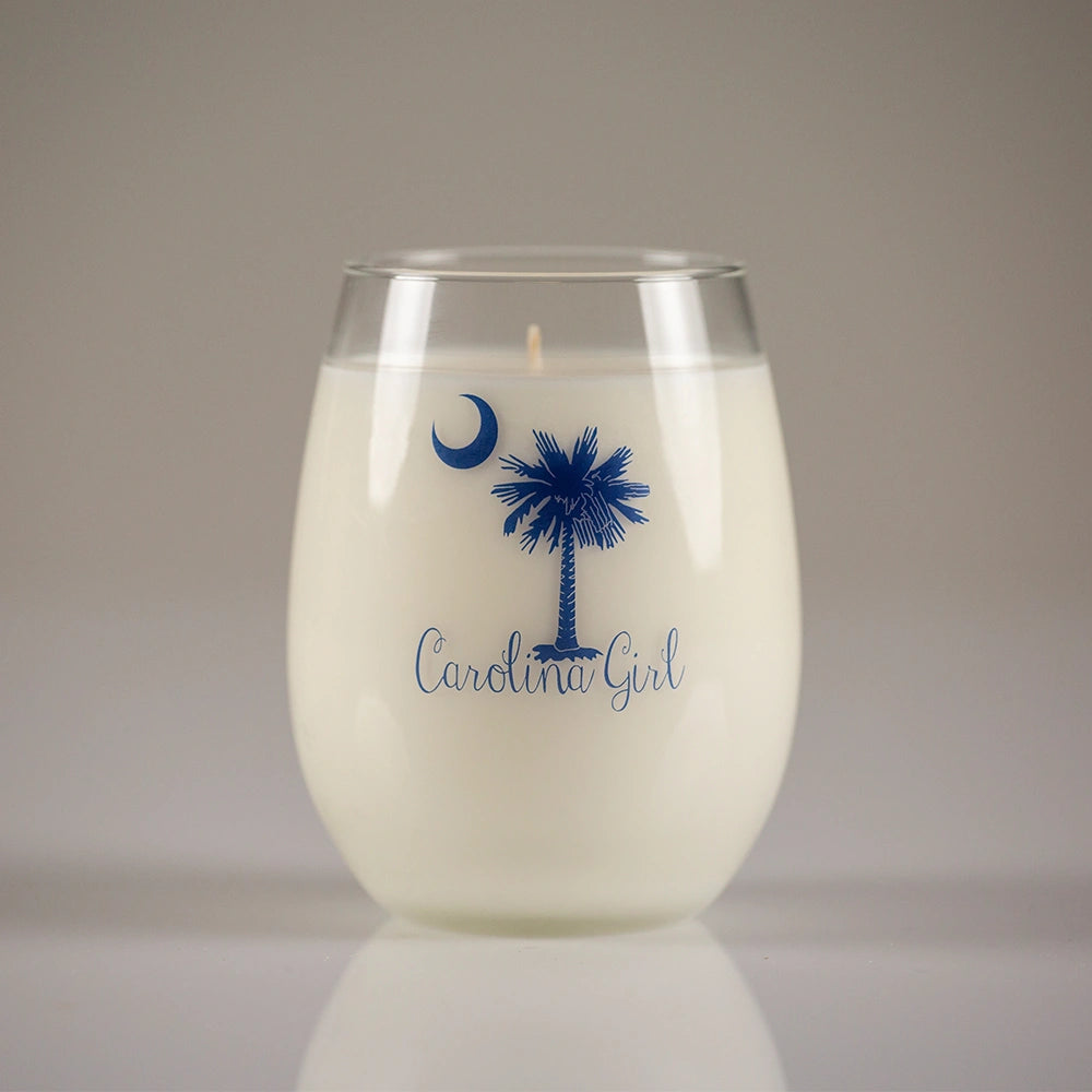 Carolina Girl Can Glass - Blue