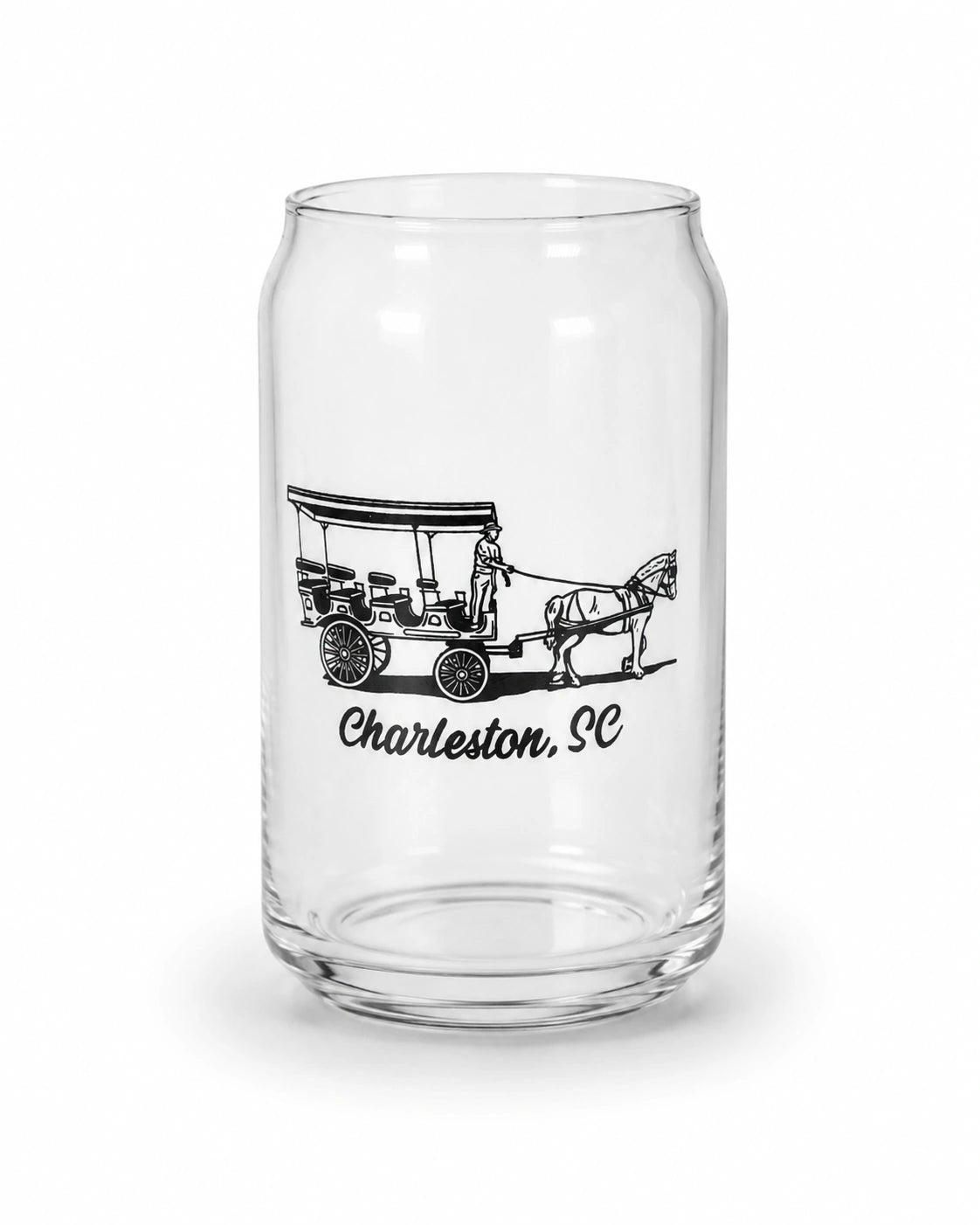 Charleston Horse & Carriage Empty Glass.