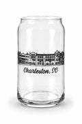 Charleston Rainbow Row Beer Can Empty Glass