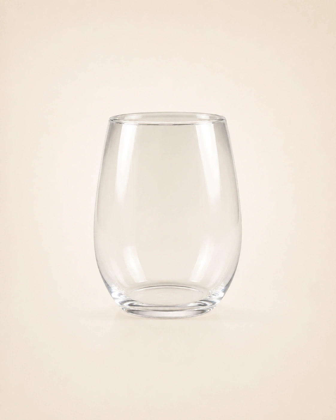 Empty Stemless Wine Glass