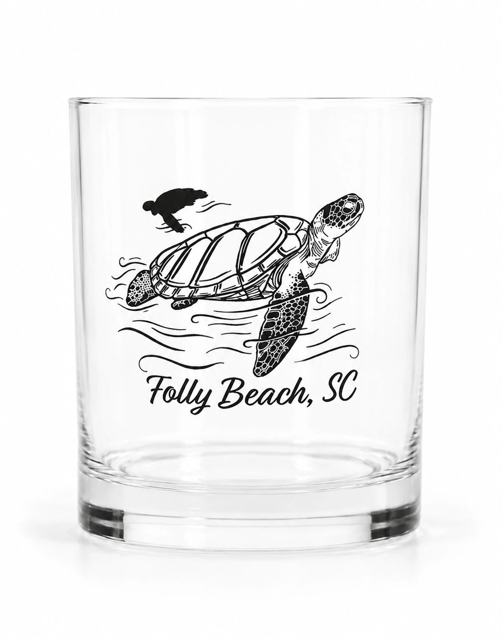 Folly Turtle Whisky Empty Glass