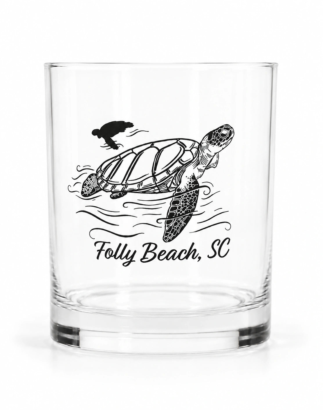 Folly Turtle Whisky Empty Glass
