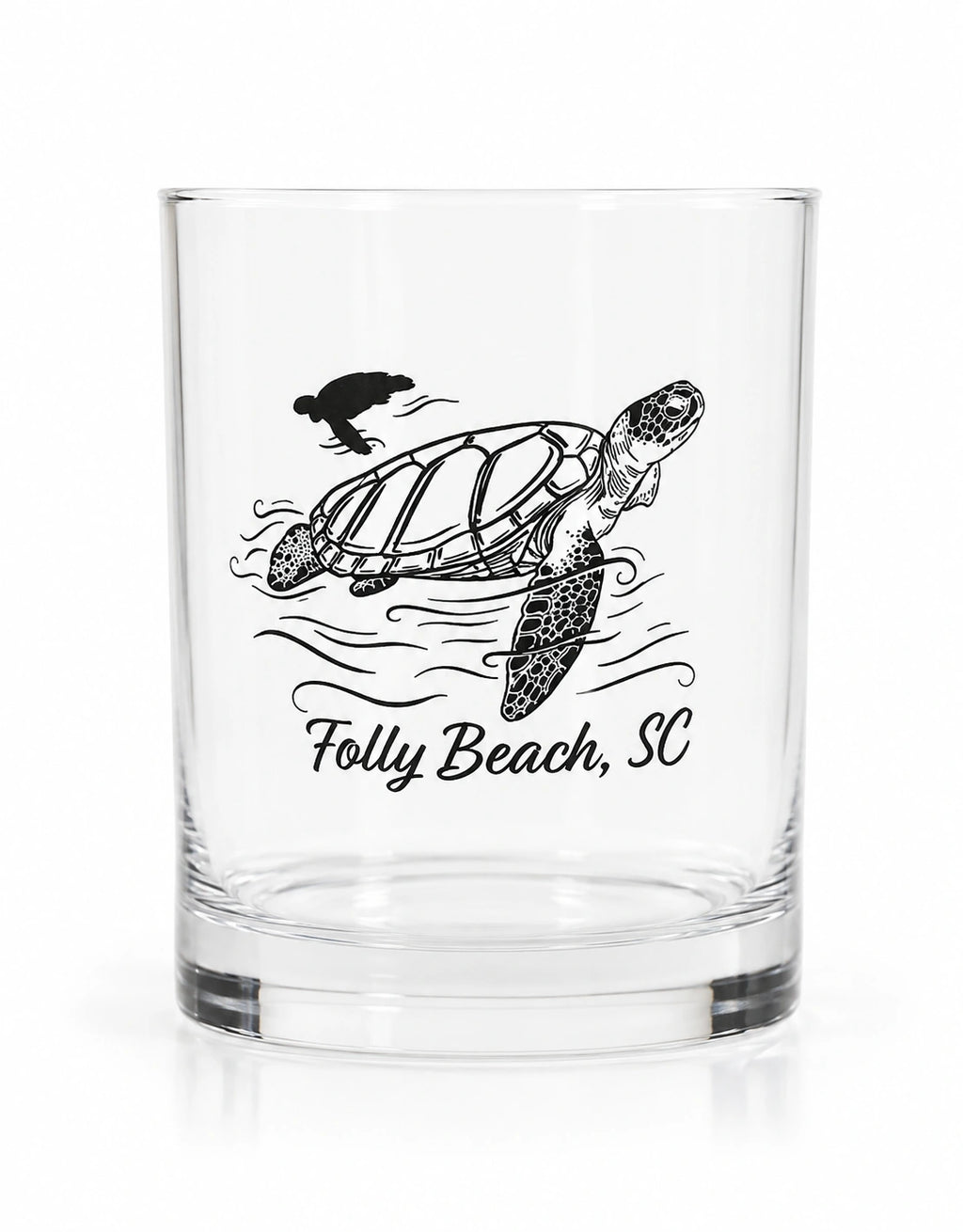 Folly Turtle Whisky Empty Glass