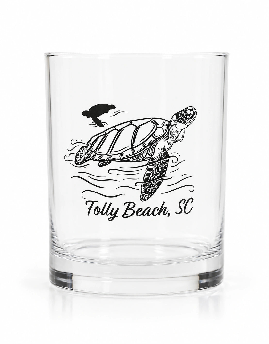 Folly Turtle Whisky Empty Glass