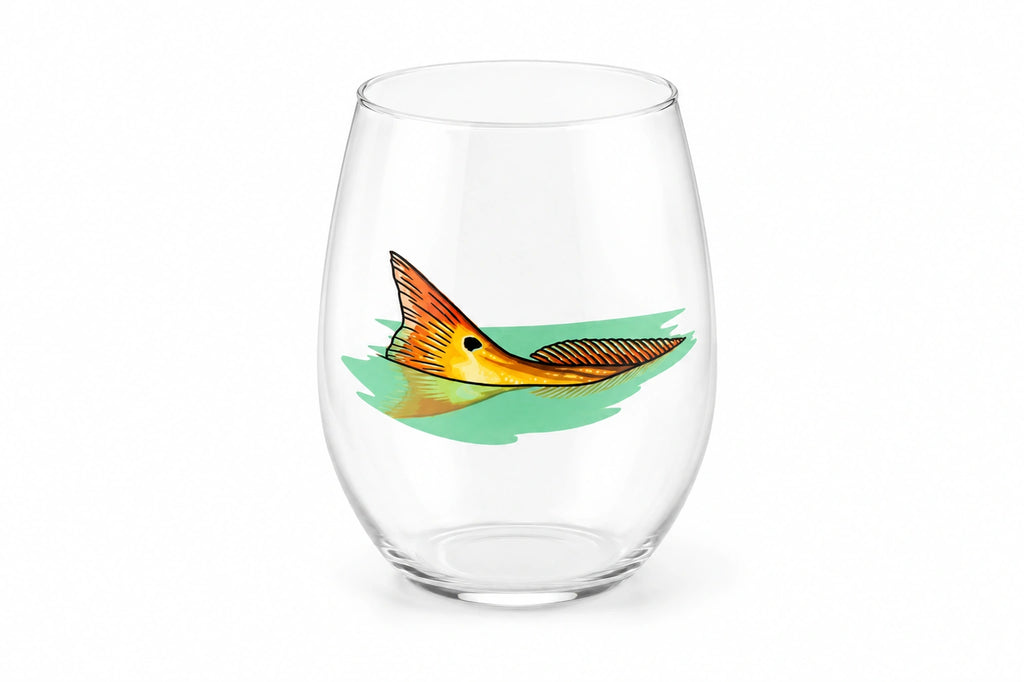 Red Drum Empty Glass