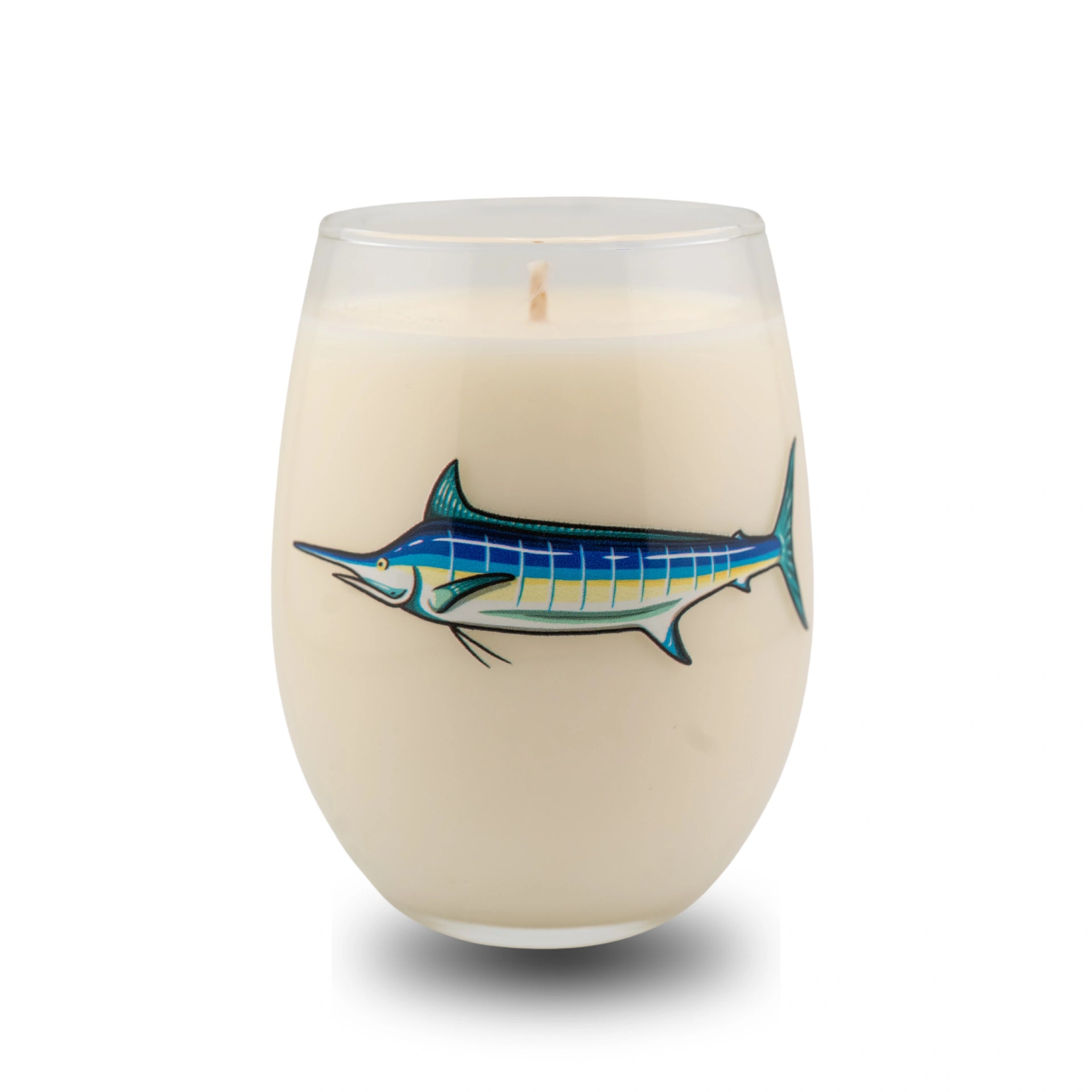 Blue Marlin Candle with Coastal Fragrance