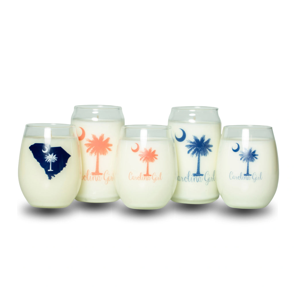 Carolina Girl Can Glass - Blue