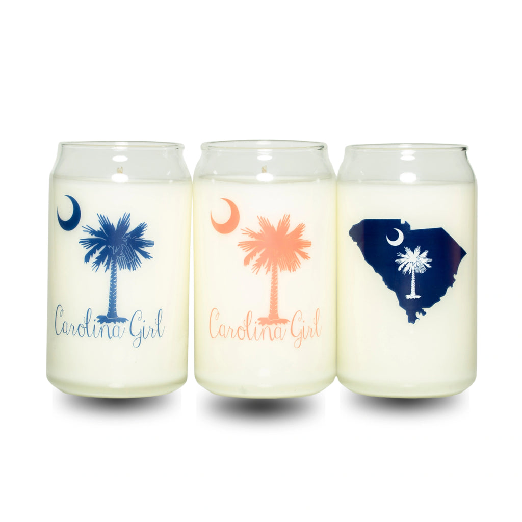 Carolina Girl Can Glass - Blue