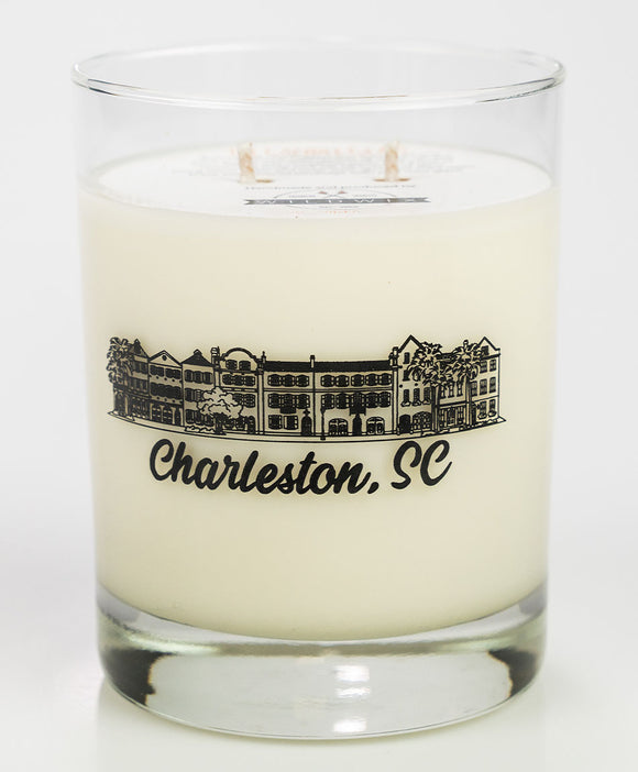 Charleston Rainbow Row Whiskey Glass