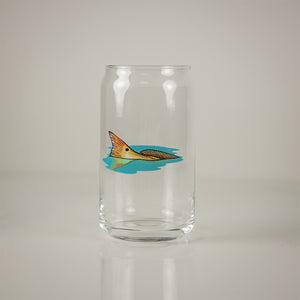 Red Drum (RedFish, Spot Tail Bass) 16oz Can Glass