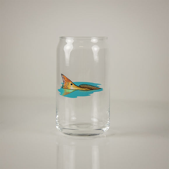 Red Drum (RedFish, Spot Tail Bass) 16oz Can Glass
